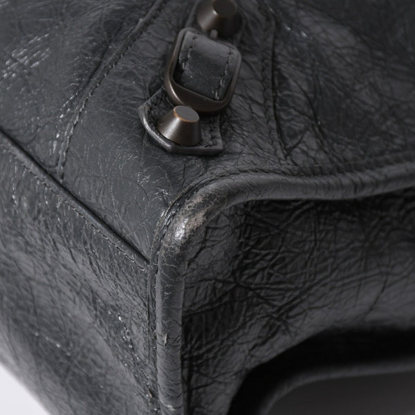 極美品 BALENCIAGA バレンシアガ 新型 クラシック シティ S ハンドバッグ 431621 ショルダーバッグ グレー 中古 4a006916