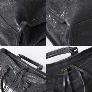 極美品 BALENCIAGA バレンシアガ 新型 クラシック シティ S ハンドバッグ 431621 ショルダーバッグ グレー 中古 4a006916