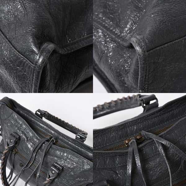 極美品 BALENCIAGA バレンシアガ 新型 クラシック シティ S ハンドバッグ 431621 ショルダーバッグ グレー 中古 4a006916