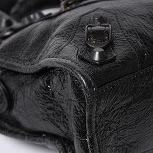 極美品 BALENCIAGA バレンシアガ Le City ル シティ ミニハンドバッグ 806395 ショルダーバッグ 2WAY ラムスキン ブラック 中古 4a006598