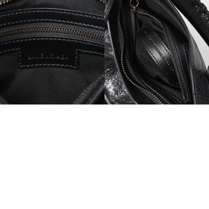 極美品 BALENCIAGA バレンシアガ Le City ル シティ ミニハンドバッグ 806395 ショルダーバッグ 2WAY ラムスキン ブラック 中古 4a006598