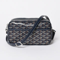 新品同様 GOYARD ゴヤール カップヴェールPM ショルダーバッグ CAPVE2PMLTY02CL02P ネイビー シルバー金具 中古 4a007024