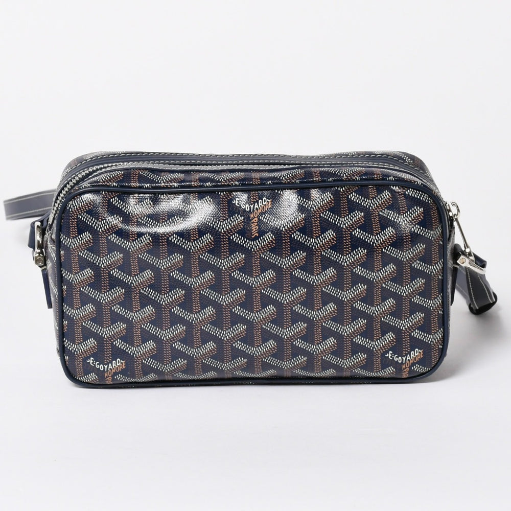 新品同様 GOYARD ゴヤール カップヴェールPM ショルダーバッグ CAPVE2PMLTY02CL02P ネイビー シルバー金具 中古 4a007024