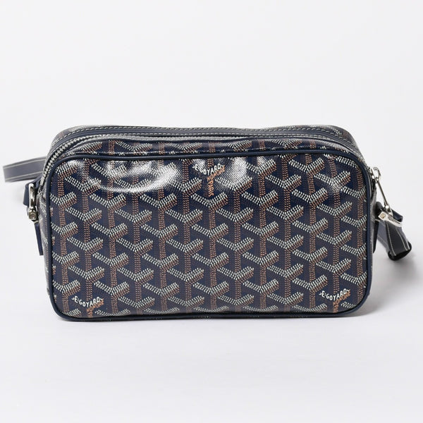 新品同様 GOYARD ゴヤール カップヴェールPM ショルダーバッグ CAPVE2PMLTY02CL02P ネイビー シルバー金具 中古 4a007024