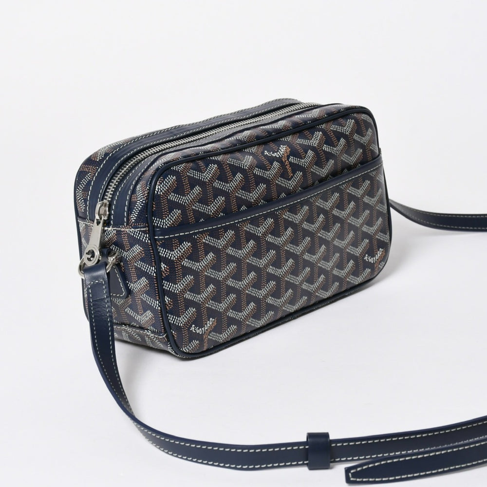 新品同様 GOYARD ゴヤール カップヴェールPM ショルダーバッグ CAPVE2PMLTY02CL02P ネイビー シルバー金具 中古 4a007024