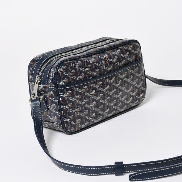 新品同様 GOYARD ゴヤール カップヴェールPM ショルダーバッグ CAPVE2PMLTY02CL02P ネイビー シルバー金具 中古 4a007024