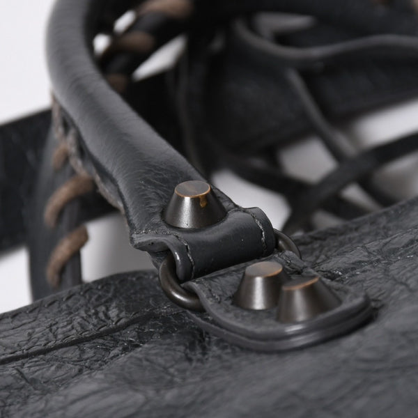 極美品 BALENCIAGA バレンシアガ 新型 クラシック シティ S ハンドバッグ 431621 ショルダーバッグ グレー 中古 4a006916