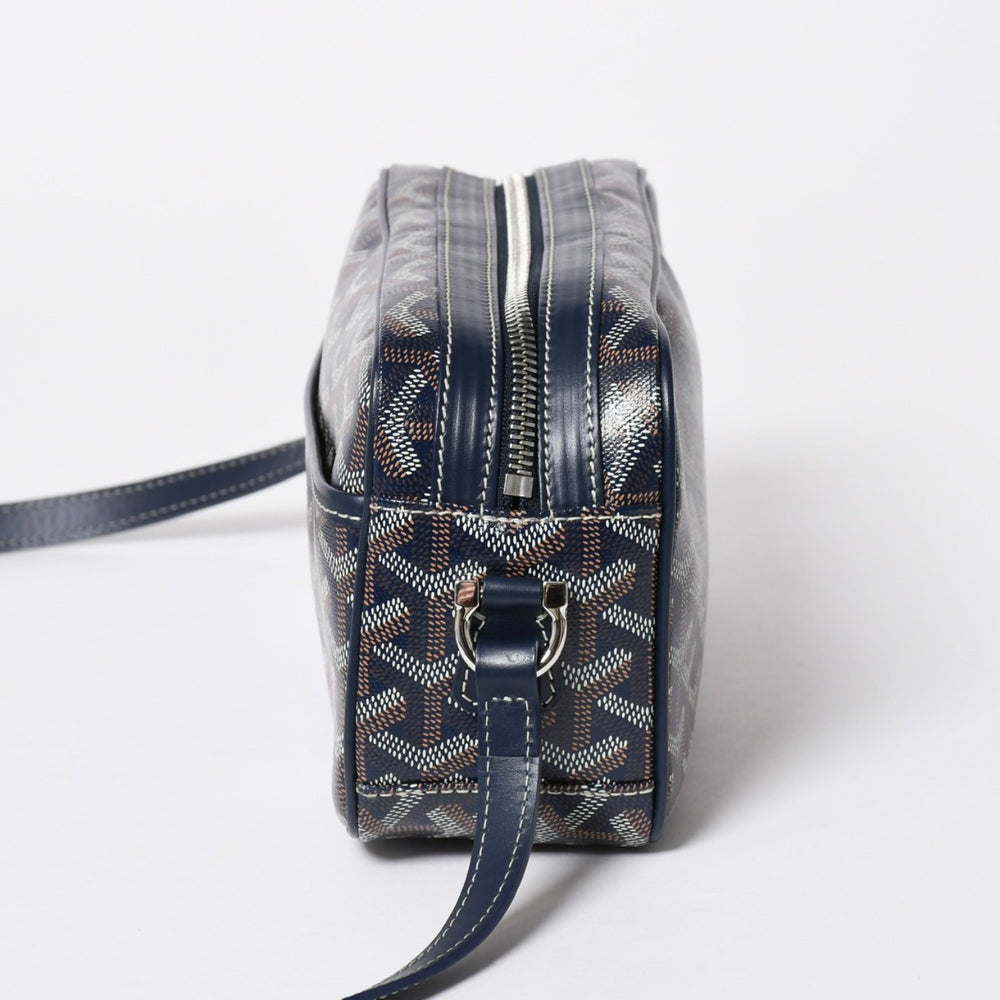 新品同様 GOYARD ゴヤール カップヴェールPM ショルダーバッグ CAPVE2PMLTY02CL02P ネイビー シルバー金具 中古 4a007024