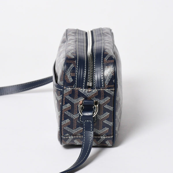 新品同様 GOYARD ゴヤール カップヴェールPM ショルダーバッグ CAPVE2PMLTY02CL02P ネイビー シルバー金具 中古 4a007024