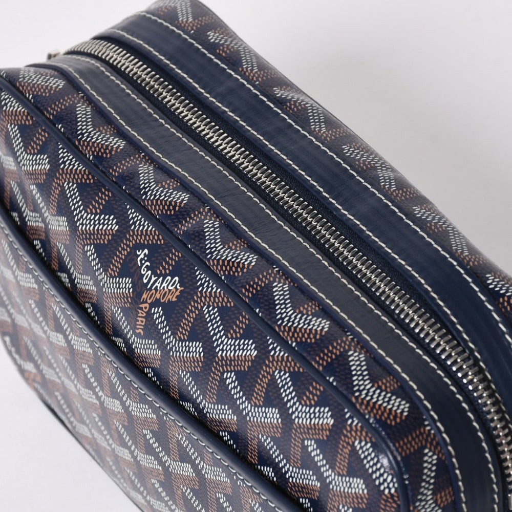 Like new GOYARD Cup Vert PM Shoulder Bag CAPVE2PMLTY02CL02P Navy Silver Hardware Used 4a007024