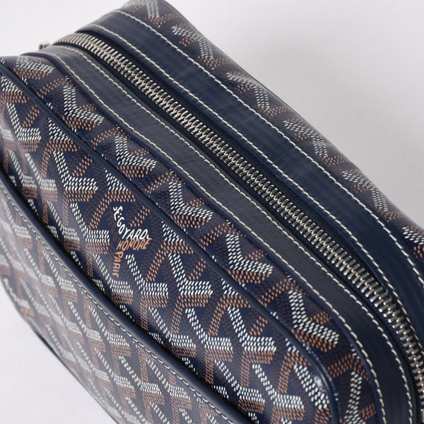 新品同様 GOYARD ゴヤール カップヴェールPM ショルダーバッグ CAPVE2PMLTY02CL02P ネイビー シルバー金具 中古 4a007024