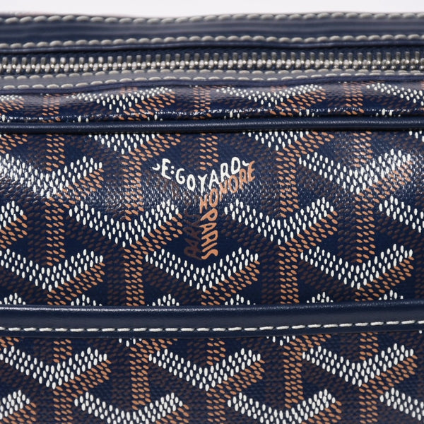 新品同様 GOYARD ゴヤール カップヴェールPM ショルダーバッグ CAPVE2PMLTY02CL02P ネイビー シルバー金具 中古 4a007024