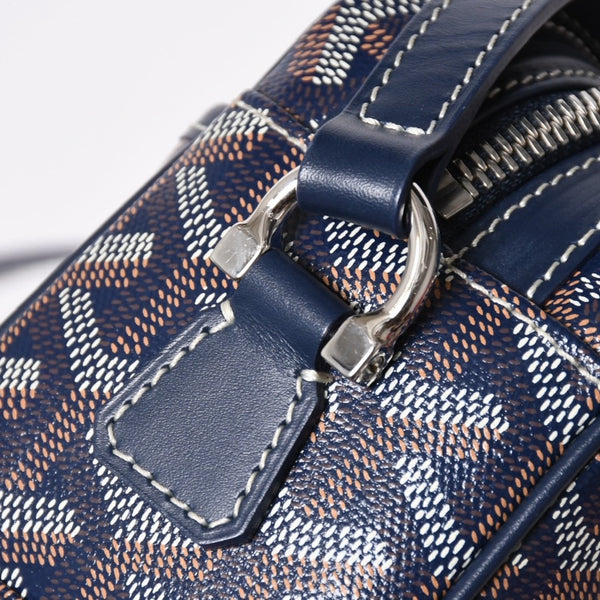 新品同様 GOYARD ゴヤール カップヴェールPM ショルダーバッグ CAPVE2PMLTY02CL02P ネイビー シルバー金具 中古 4a007024