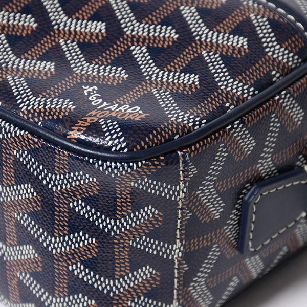 新品同様 GOYARD ゴヤール カップヴェールPM ショルダーバッグ CAPVE2PMLTY02CL02P ネイビー シルバー金具 中古 4a007024