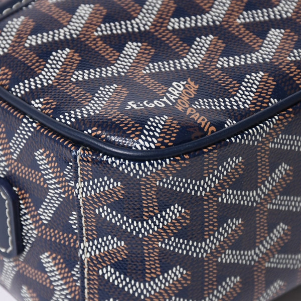 新品同様 GOYARD ゴヤール カップヴェールPM ショルダーバッグ CAPVE2PMLTY02CL02P ネイビー シルバー金具 中古 4a007024