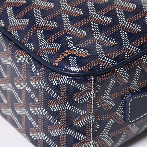 新品同様 GOYARD ゴヤール カップヴェールPM ショルダーバッグ CAPVE2PMLTY02CL02P ネイビー シルバー金具 中古 4a007024