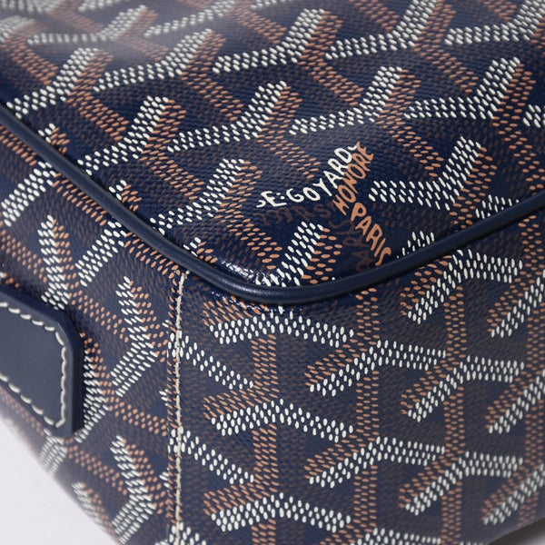 新品同様 GOYARD ゴヤール カップヴェールPM ショルダーバッグ CAPVE2PMLTY02CL02P ネイビー シルバー金具 中古 4a007024