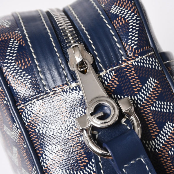 新品同様 GOYARD ゴヤール カップヴェールPM ショルダーバッグ CAPVE2PMLTY02CL02P ネイビー シルバー金具 中古 4a007024