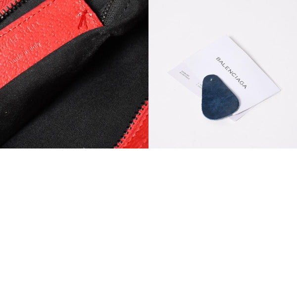 BALENCIAGA バレンシアガ 2WAY ハンドバッグ ショルダーバッグ ファースト 115748 ラムスキン ブルー グリーン レッド シルバー金具 美品 中古 4a006919