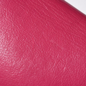 極美品 YVES SAINT LAURENT イヴサンローラン ベル ド ジュール クラッチバッグ フューシャピンク シルバー金具 中古 4a006923
