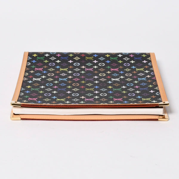 新品同様 LOUIS VUITTON ルイヴィトン ヴァンドレディ ノートブック R20897 村上隆 モノグラムマルチカラー ノワール ゴールド金具 中古 4a007170