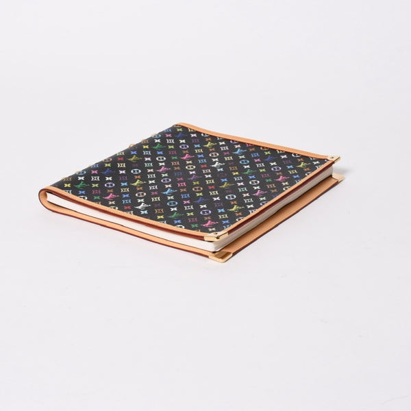 新品同様 LOUIS VUITTON ルイヴィトン ヴァンドレディ ノートブック R20897 村上隆 モノグラムマルチカラー ノワール ゴールド金具 中古 4a007170