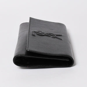 YVES SAINT LAURENT イヴサンローラン クラッチバッグ ハンドバッグ セカンドバッグ ブラック シルバー金具 美品 中古 4a006922