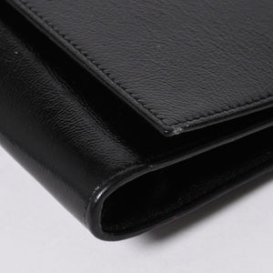 YVES SAINT LAURENT イヴサンローラン クラッチバッグ ハンドバッグ セカンドバッグ ブラック シルバー金具 美品 中古 4a006922