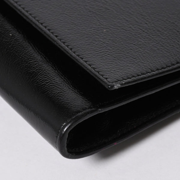 YVES SAINT LAURENT イヴサンローラン クラッチバッグ ハンドバッグ セカンドバッグ ブラック シルバー金具 美品 中古 4a006922