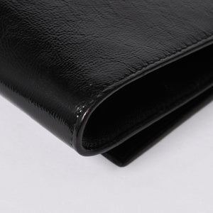 YVES SAINT LAURENT イヴサンローラン クラッチバッグ ハンドバッグ セカンドバッグ ブラック シルバー金具 美品 中古 4a006922