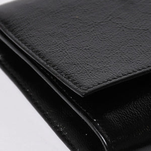 YVES SAINT LAURENT イヴサンローラン クラッチバッグ ハンドバッグ セカンドバッグ ブラック シルバー金具 美品 中古 4a006922