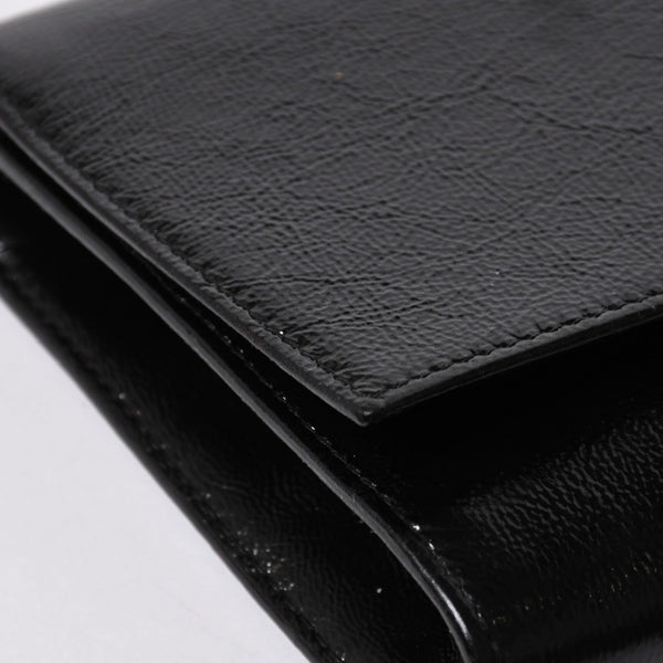 YVES SAINT LAURENT イヴサンローラン クラッチバッグ ハンドバッグ セカンドバッグ ブラック シルバー金具 美品 中古 4a006922