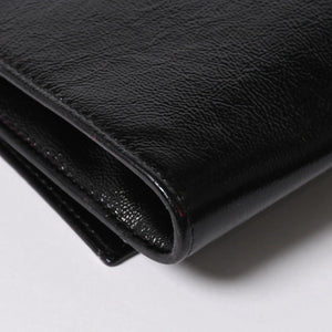 YVES SAINT LAURENT イヴサンローラン クラッチバッグ ハンドバッグ セカンドバッグ ブラック シルバー金具 美品 中古 4a006922