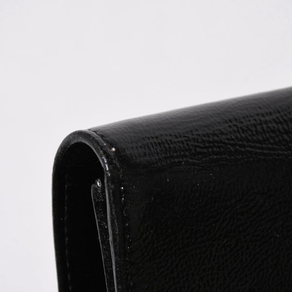 YVES SAINT LAURENT イヴサンローラン クラッチバッグ ハンドバッグ セカンドバッグ ブラック シルバー金具 美品 中古 4a006922