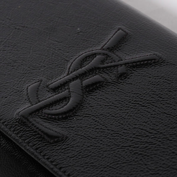 YVES SAINT LAURENT イヴサンローラン クラッチバッグ ハンドバッグ セカンドバッグ ブラック シルバー金具 美品 中古 4a006922