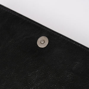 YVES SAINT LAURENT イヴサンローラン クラッチバッグ ハンドバッグ セカンドバッグ ブラック シルバー金具 美品 中古 4a006922