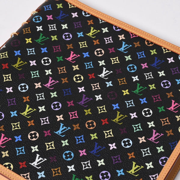 新品同様 LOUIS VUITTON ルイヴィトン ヴァンドレディ ノートブック R20897 村上隆 モノグラムマルチカラー ノワール ゴールド金具 中古 4a007170