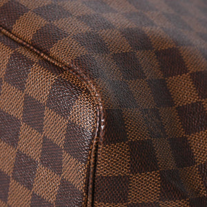 極美品 LOUIS VUITTON ルイヴィトン ダミエ ネヴァーフルMM トートバッグ N51105 PVC レザー ブラウン ゴールド金具 中古 4a006933