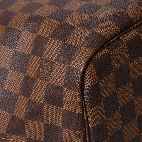 極美品 LOUIS VUITTON ルイヴィトン ダミエ ネヴァーフルMM トートバッグ N51105 PVC レザー ブラウン ゴールド金具 中古 4a006933