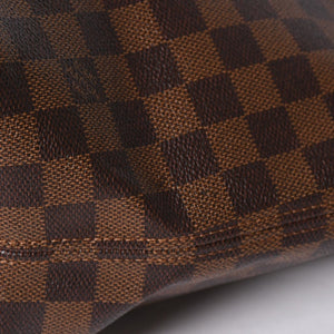 極美品 LOUIS VUITTON ルイヴィトン ダミエ ネヴァーフルMM トートバッグ N51105 PVC レザー ブラウン ゴールド金具 中古 4a006933