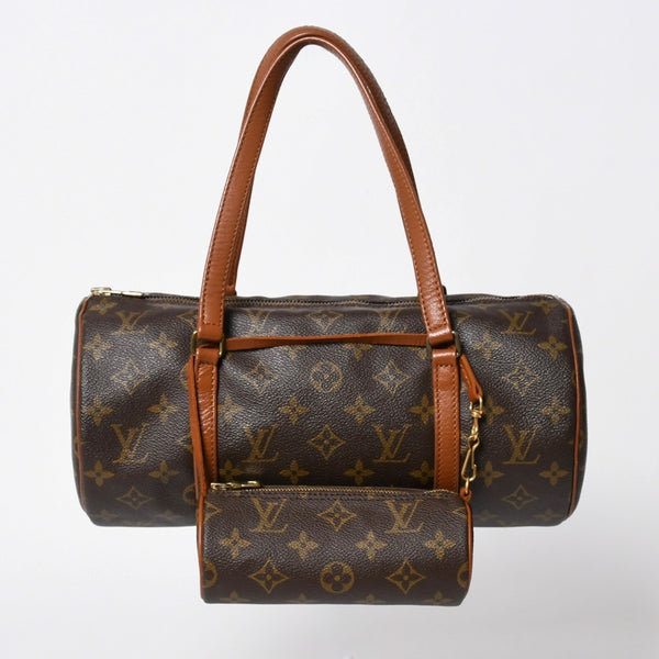 極美品 LOUIS VUITTON ルイヴィトン パピヨン30 GM ハンドバッグ M51365 モノグラム ゴールド金具 旧型 筒型 中古 4a006977