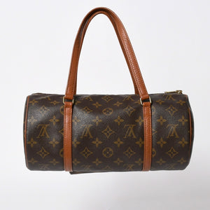 極美品 LOUIS VUITTON ルイヴィトン パピヨン30 GM ハンドバッグ M51365 モノグラム ゴールド金具 旧型 筒型 中古 4a006977