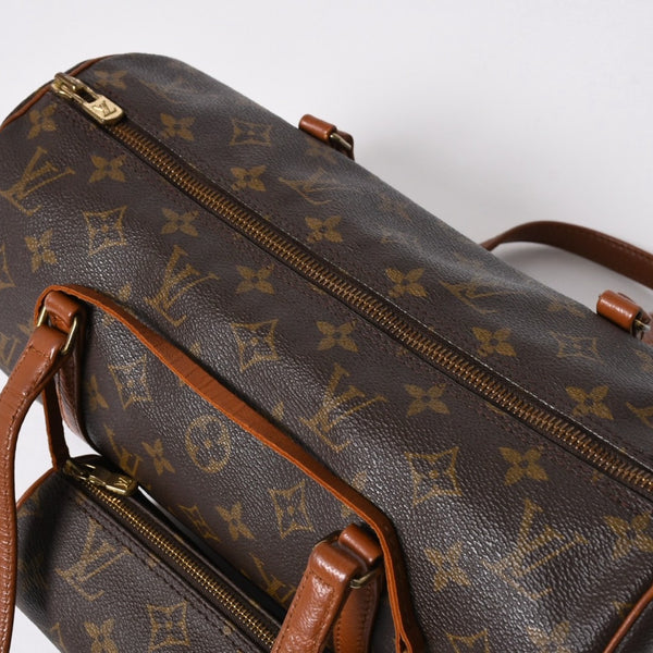 極美品 LOUIS VUITTON ルイヴィトン パピヨン30 GM ハンドバッグ M51365 モノグラム ゴールド金具 旧型 筒型 中古 4a006977