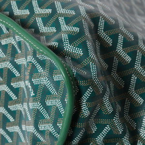 新品同様 GOYARD ゴヤール リバーシブル トートバッグ アンジュPM PVCコーティングキャンバス レザー グリーン 中古 4a007188