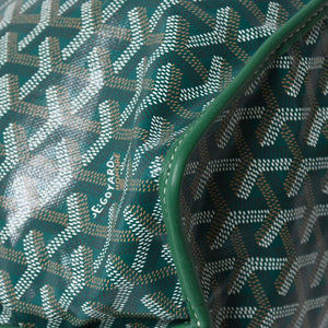新品同様 GOYARD ゴヤール リバーシブル トートバッグ アンジュPM PVCコーティングキャンバス レザー グリーン 中古 4a007188