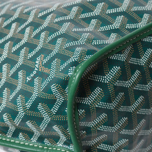 新品同様 GOYARD ゴヤール リバーシブル トートバッグ アンジュPM PVCコーティングキャンバス レザー グリーン 中古 4a007188