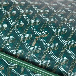 新品同様 GOYARD ゴヤール リバーシブル トートバッグ アンジュPM PVCコーティングキャンバス レザー グリーン 中古 4a007188
