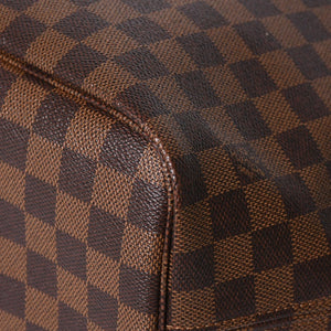 極美品 LOUIS VUITTON ルイヴィトン ダミエ ネヴァーフルMM トートバッグ N51105 PVC レザー ブラウン ゴールド金具 中古 4a006933