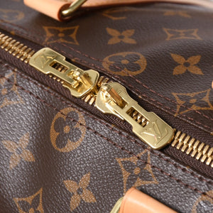 新品同様 LOUIS VUITTON ルイヴィトン モノグラム キーポル45 ボストンバッグ M41428 モノグラムキャンバス ヌメ革 ブラウン ゴールド金具 中古 4a006938