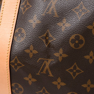 新品同様 LOUIS VUITTON ルイヴィトン モノグラム キーポル45 ボストンバッグ M41428 モノグラムキャンバス ヌメ革 ブラウン ゴールド金具 中古 4a006938